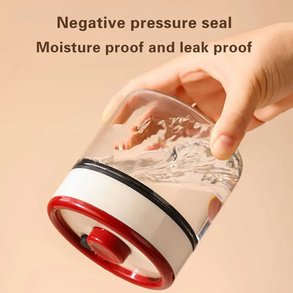 Coffee Sealed Jar, Negative Pressure Vacuum Jar, Glass Storage Jar, Tea, Grains, and Miscellaneous Grains Storage Jar